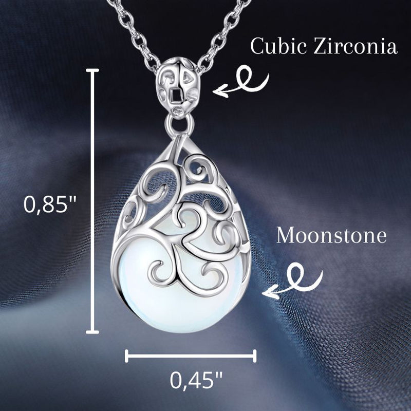 XSpiritual™- Tree of life necklace with moonstone and zircons