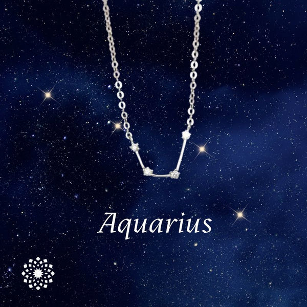 XSpiritual™- Silver zodiac necklace "Astral sky"